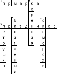 Кроссворд по предмету истории - на тему 'Курская ярмарка'