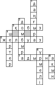 Кроссворд по предмету музыке - на тему 'Домбра (каз.)'