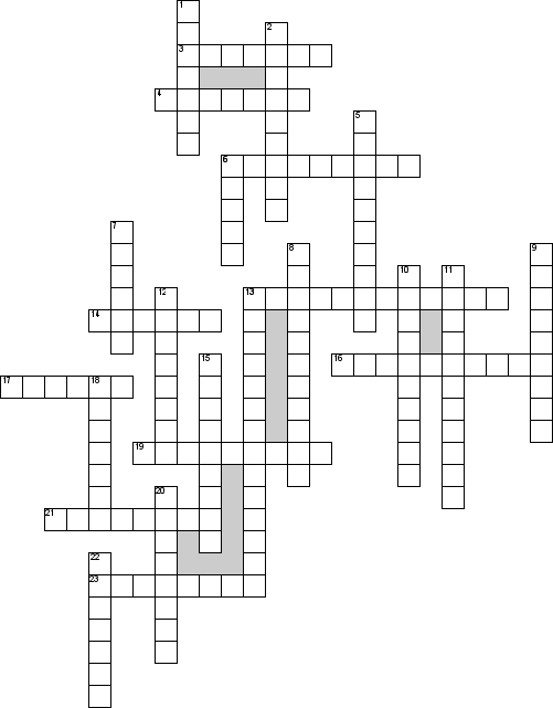 Кроссворд по предмету культурололгии - на тему 'Восток - Запад'