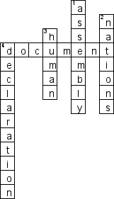 Кроссворд по предмету английскому языку - на тему 'The universal delaratoin of human rights'