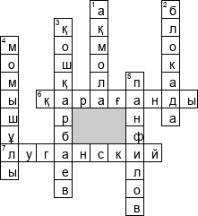 Кроссворд по предмету истории Казахстана - на тему 'Ұлы Отан соғысының батырлары (каз.)'