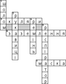 Кроссворд по предмету Охорона працi (укр.) - на тему 'Засоби захисту (укр.)'