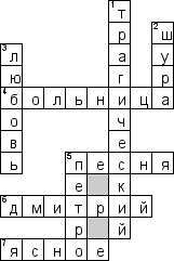 Кроссворд по предмету литературе - на тему 'Васили Шукшин \