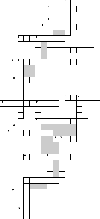 Кроссворд по предмету литературе - на тему 'Русские писатели'