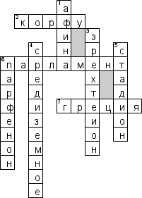 Кроссворд по предмету окружающему миру - на тему 'Греция'