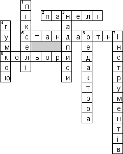 Кроссворд по предмету Iнформатика (укр.) - на тему 'Paint (укр.)'