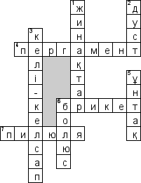 Кроссворд по предмету ветеринарии - на тему 'Фармацевтикалық препараттар (каз.)'