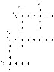 Кроссворд по предмету обществознанию - на тему 'Государства Россия'