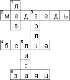 Кроссворд по предмету экологии - на тему 'Животные'