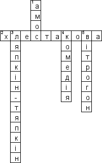 Кроссворд по предмету Зарубiжна лiтература (укр.) - на тему 'Реалiзм 9 клас (укр.)'