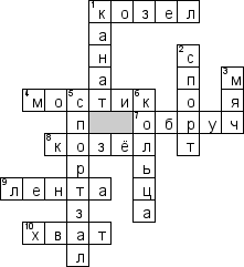 Кроссворд по предмету физкультуре - на тему 'Спортивная гимнастика'