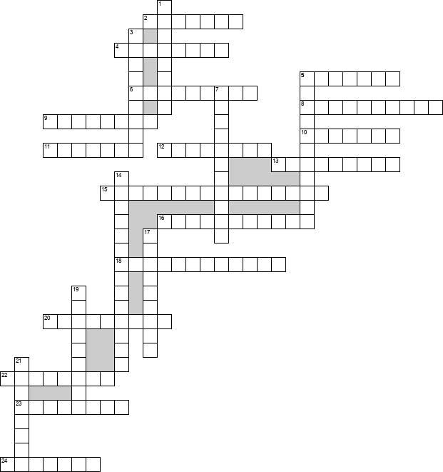 Кроссворд по предмету географии - на тему 'Природные зоны'